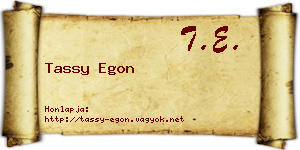 Tassy Egon névjegykártya
